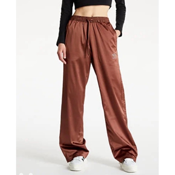 ADIDAS 2000 LUXE WIDE-LEG PANTS Earth brown Size MEDIUM - Picture 2 of 10